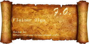 Fleiser Olga névjegykártya